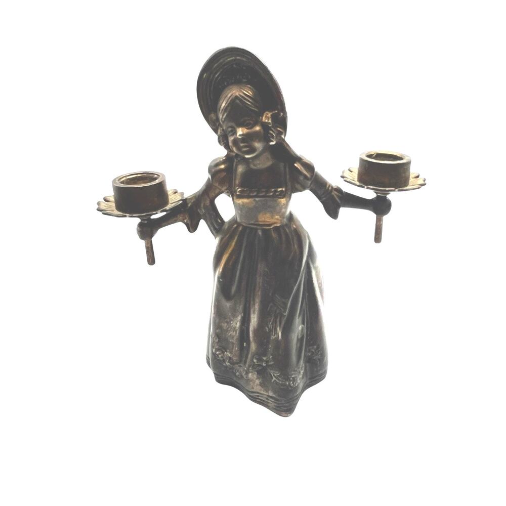 The Little Match Girl Pewter Candle Holder & Snuffer Hans Christian Andersen